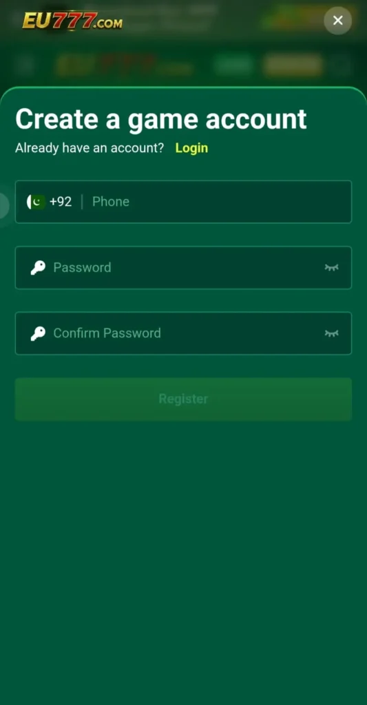 EU777 Game Register