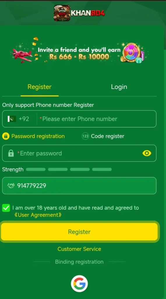 KHAN804 Game Register