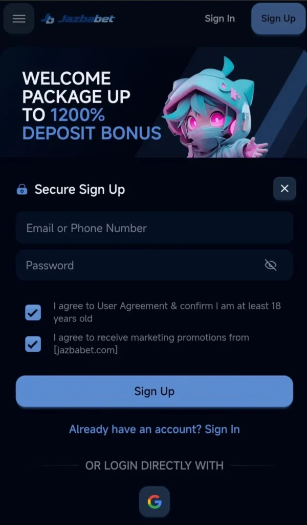 jazbabet game login