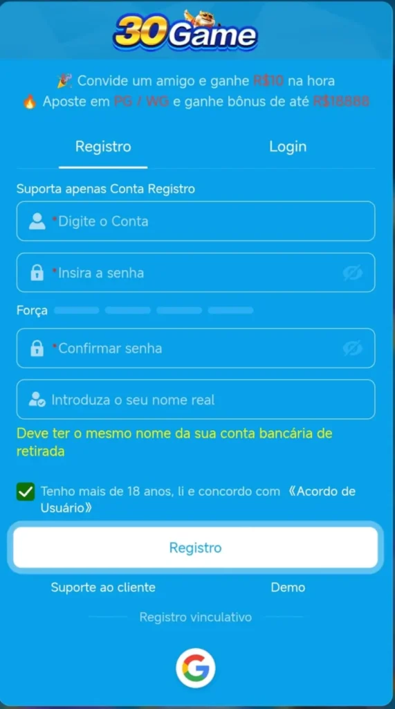 30 Game Register