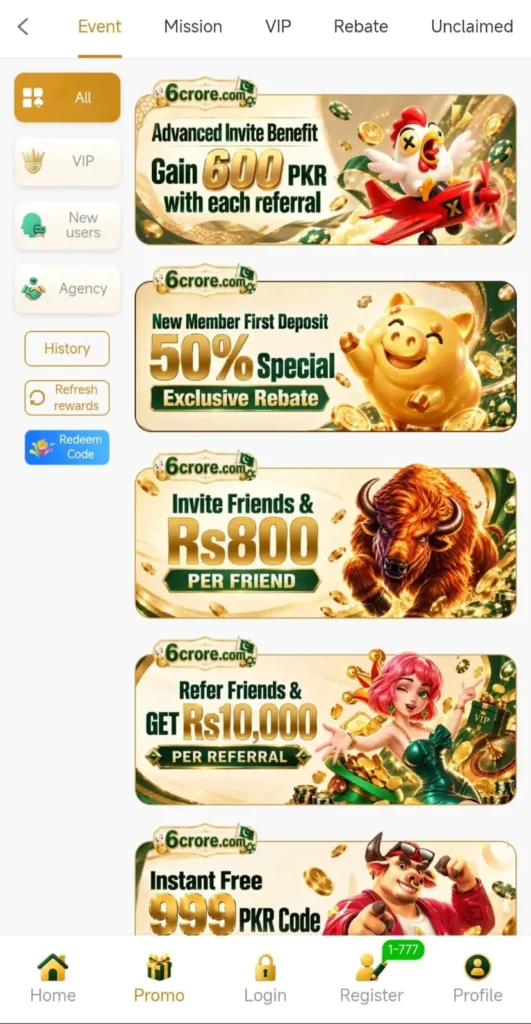 6CRORE Game Promotion