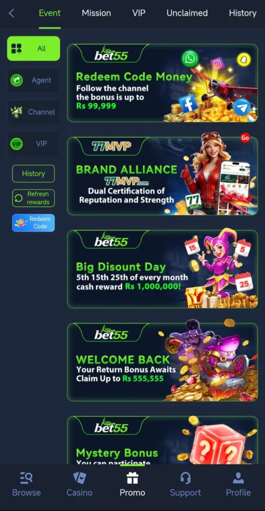 bet55 game promotion