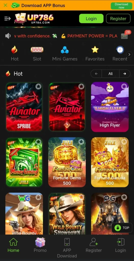 UP786 Game Interface