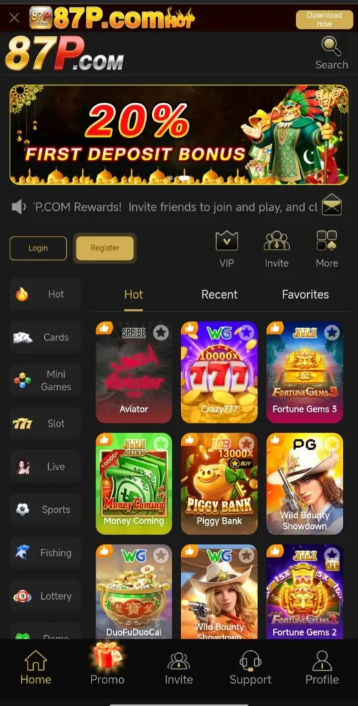 87P Game Interface