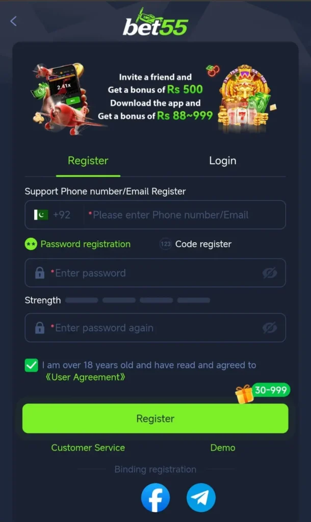 bet55 game register